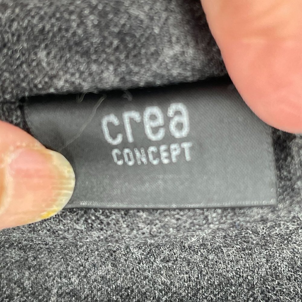 Crea Concept Paris Tulip Hem Layered Grey Wool Designer Midi Skirt 40/M/US 8 - Picture 8 of 10